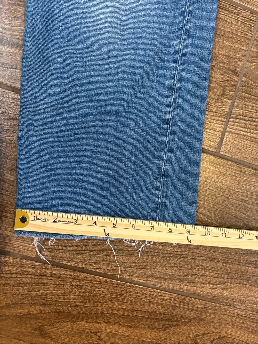 J.Crew Slim Wide Leg Jeans 28 High Rise Cropped Raw Hem Denim - Picture 10 of 10